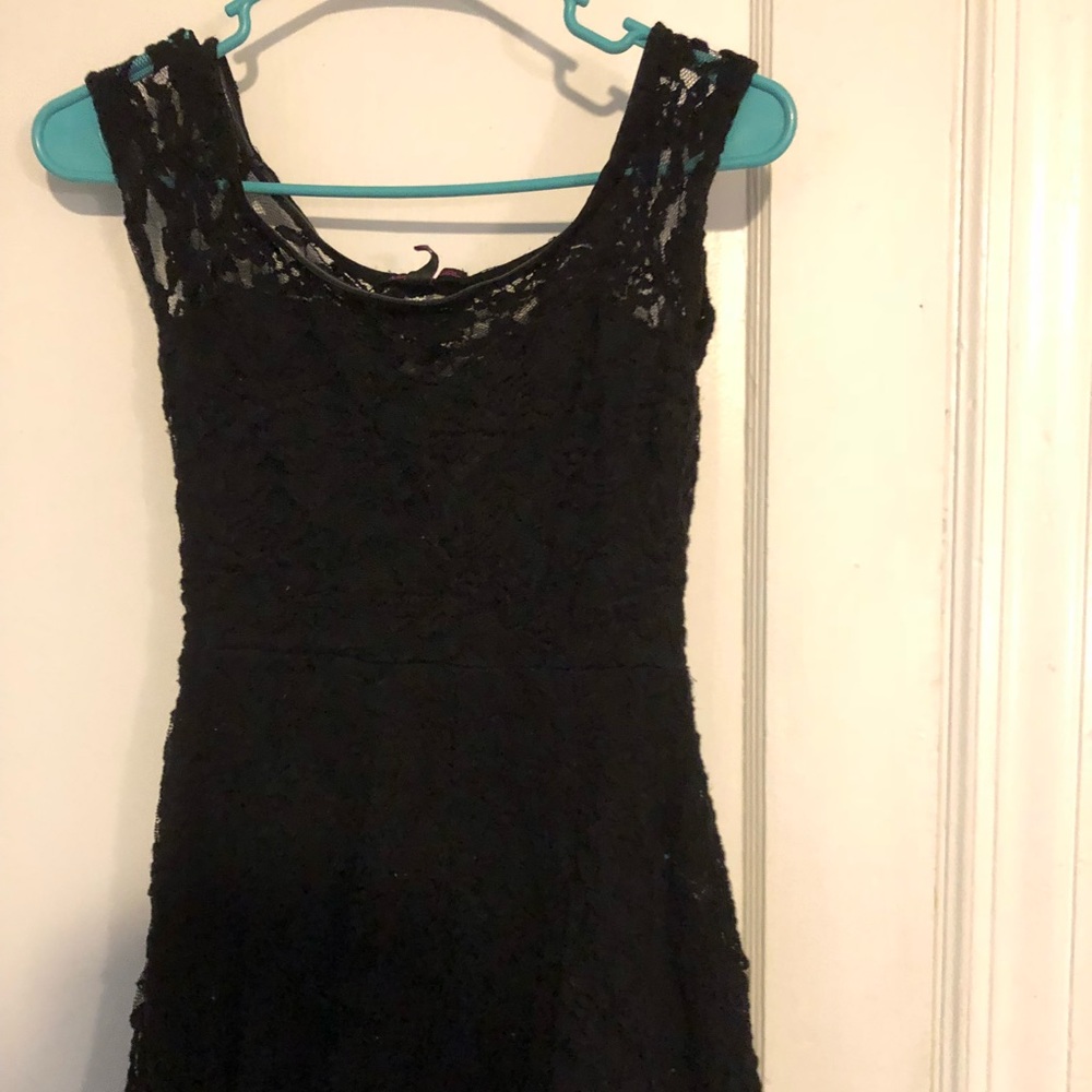 black lace dress